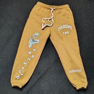 Civil Regime Tan Rebel Youth Jogger Sweatpants Size Medium